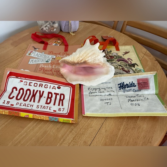 Trader Joe’s Reusable Tote Bags 2-Pack Florida & Georgia 🐊🍑 - Picture 5 of 6